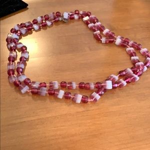 NWT MNG mango long layering glass bead necklace